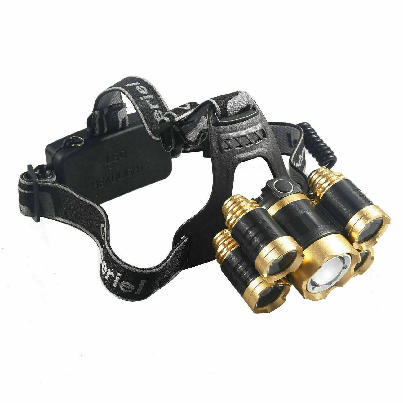 SMAXLuminate™ Ultra-Bright 5 LED Headlamp: Zoom Rechargeable Waterproof Head Light Torch 990000LM led headlamp SMAXLuminate™ 