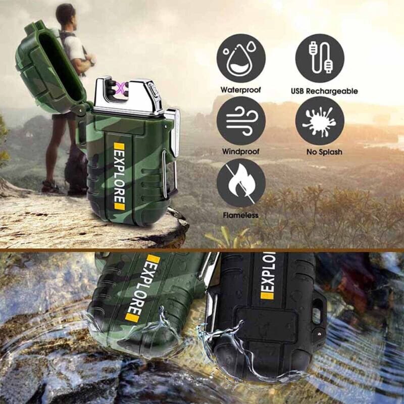 SMAXplorer™ Rechargeable Electric Lighter: Flameless Dual Arc Plasma, Waterproof USB electric lighter SMAXplorer™ 