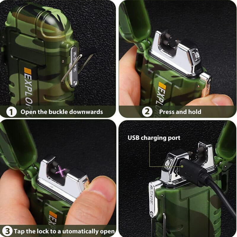 SMAXplorer™ Rechargeable Electric Lighter: Flameless Dual Arc Plasma, Waterproof USB electric lighter SMAXplorer™ 