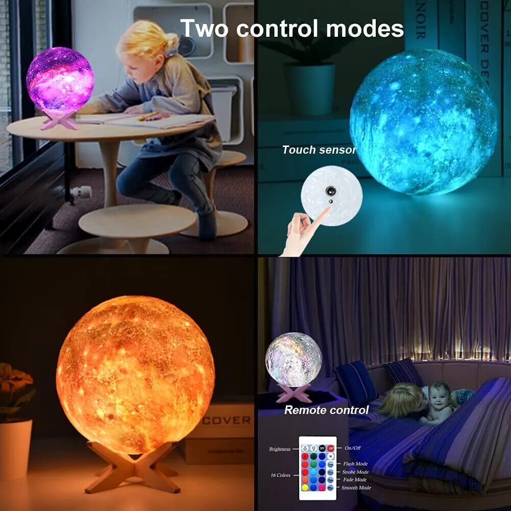 SMAXPlus™ 3D Moon Lamp: LED Galaxy Moon Night Light, Star Lamp SMAXPlus™ 