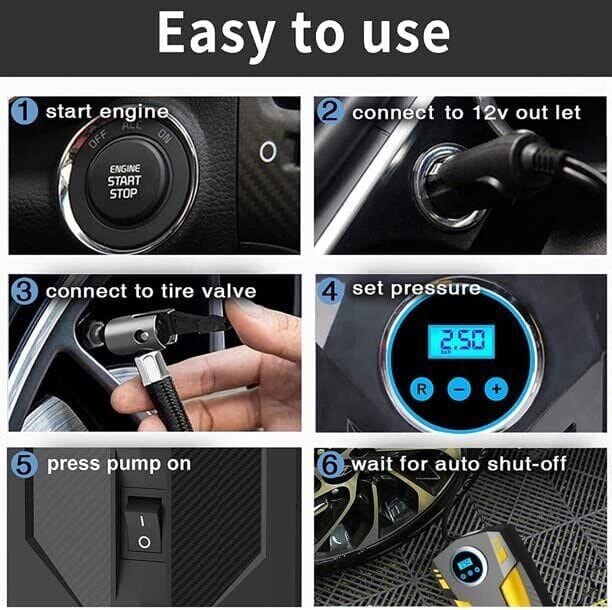 SMAXPlus™ Digital Tire Inflator: 150PSI/12V, Portable Electric Air Compressor/Inflator tire inflator SMAXPlus™ 