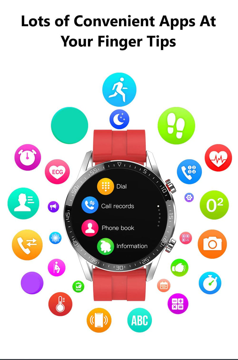 SMAXPLUS EDGE™ Men&#39;s Smartwatch: Blood/Heart Monitor, Fitness Tracker, Bluetooth Calling smartwatch SMAXPlus™ Edge 