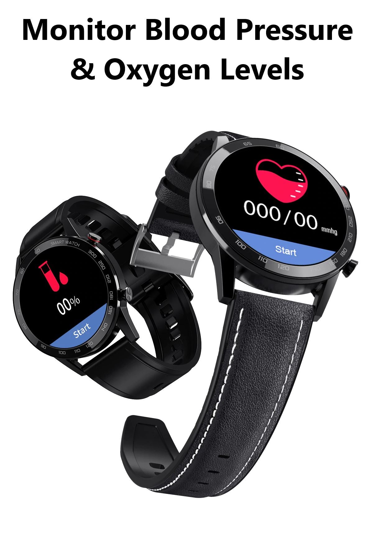 SMAXPLUS RISE™ Men&#39;s Smartwatch: Blood/Heart Monitor, Fitness Tracker, Bluetooth Calling smartwatch SMAXPlus™ 