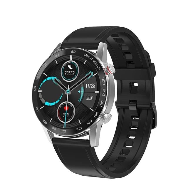 SMAXPLUS RISE™ Men&#39;s Smartwatch: Blood/Heart Monitor, Fitness Tracker, Bluetooth Calling smartwatch SMAXPlus™ SilverBlack-Silicone 