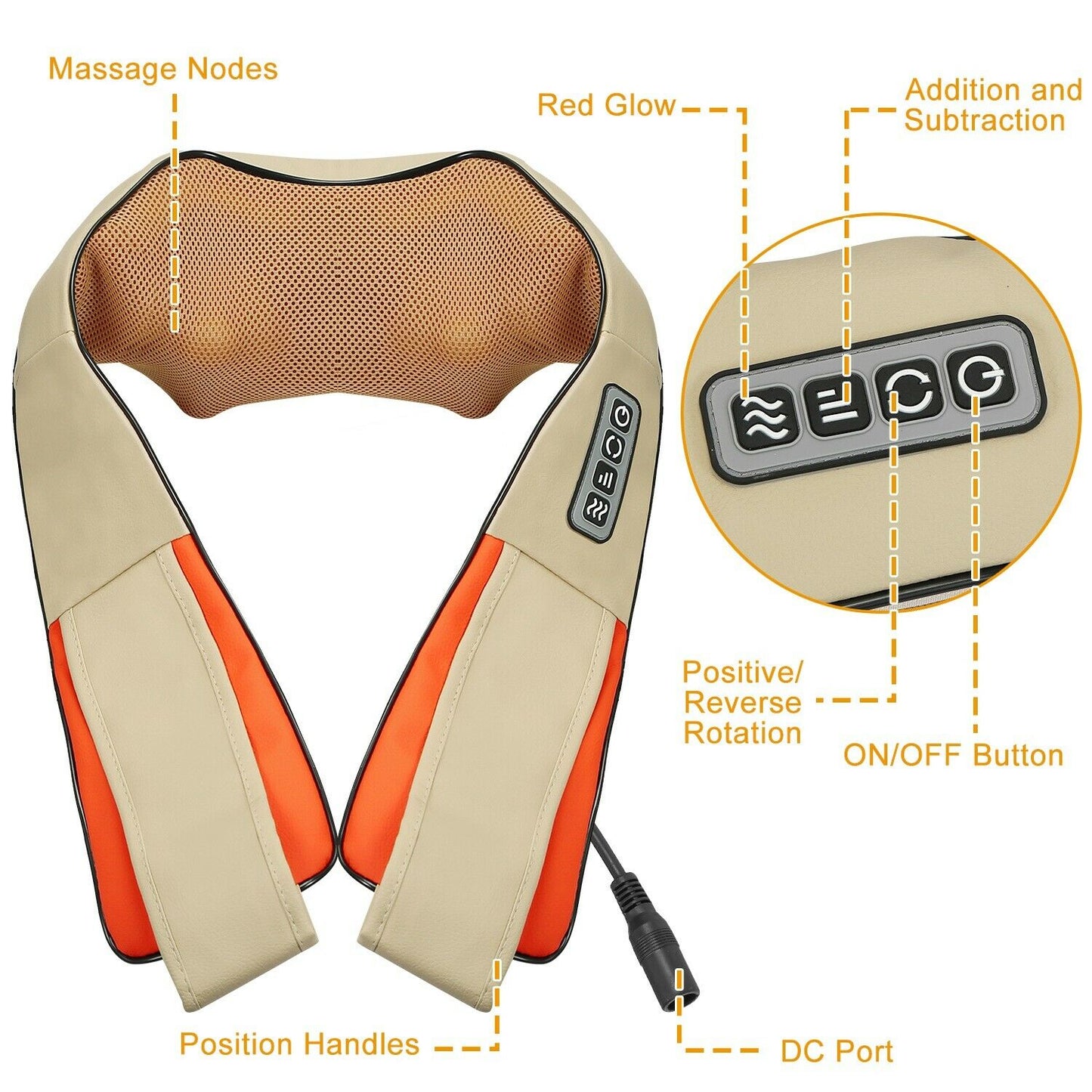 SMAXPLUS™ Hands-Free Neck & Shoulder Shiatsu Back Massager w/ Heat | Deep Kneading neck massager SMAXPLUS™ 