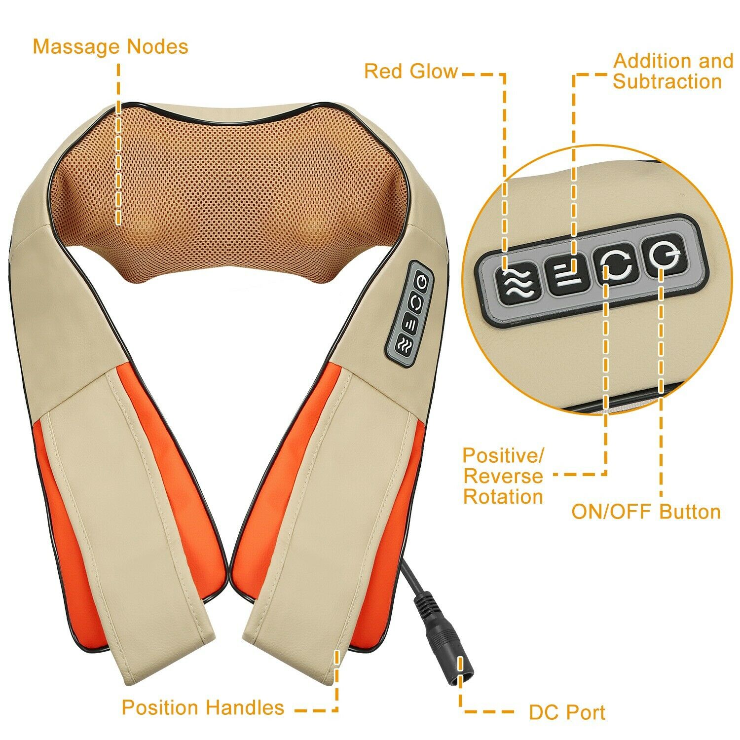 SMAXPLUS™ Hands-Free Neck & Shoulder Shiatsu Back Massager w/ Heat | Deep Kneading neck massager SMAXPLUS™ 