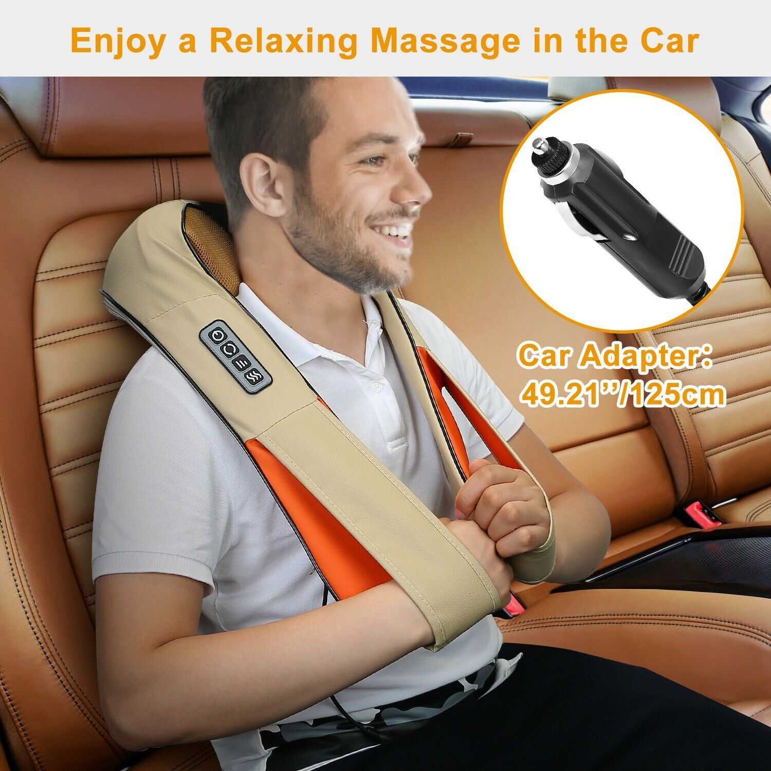 SMAXPLUS™ Hands-Free Neck & Shoulder Shiatsu Back Massager w/ Heat | Deep Kneading neck massager SMAXPLUS™ 