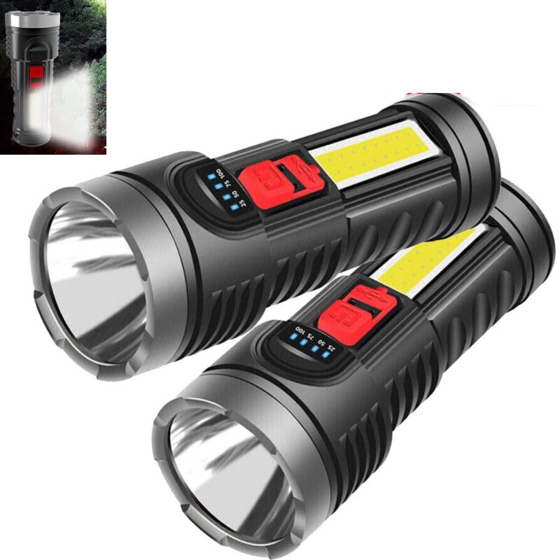 SMAXPro™ 2pk LED Tactical Rechargeable Flashlights: Super Bright, Zoomable, Waterproof tactical flashlight SMAXPro™ 