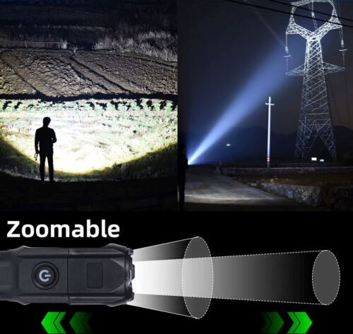 SMAXPro™ 2pk Tactical LED Rechargeable Flashlights: 990000LM, Zoomable, Waterproof tactical flashlight SMAXPro™ 