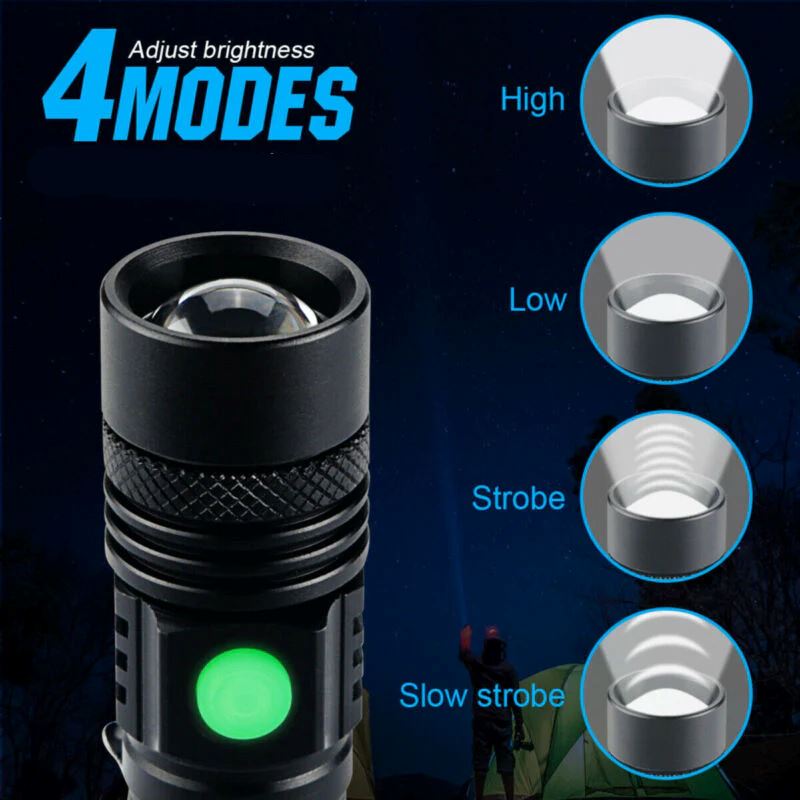 SMAXPro™ 2pk Tactical LED Rechargeable Flashlights: Super Bright, Zoomable, Waterproof tactical flashlight SMAXPro™ 