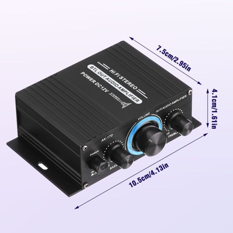 SMAXPro™ 400W Stereo Power Amplifier: 12V, HiFi Audio Bass, Car/Home stereo amplifier SMAXPro™ 