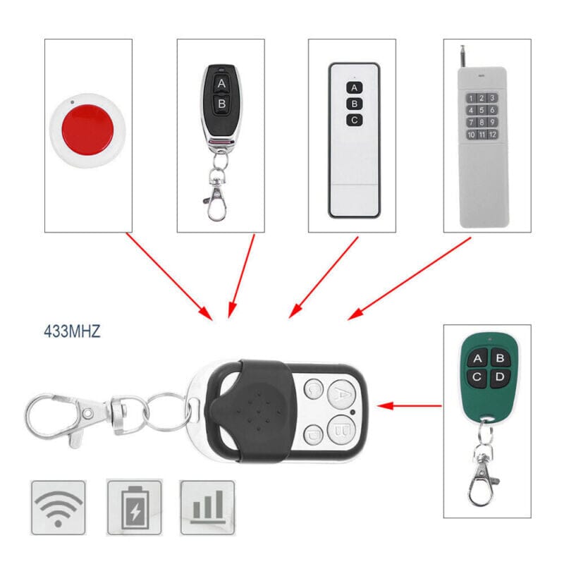 SMAXPro™ 4x Universal Remote Control Cloner: 433MHz Electric Key Fob | Car/Garage Doors remote cloner SMAXPro™ 