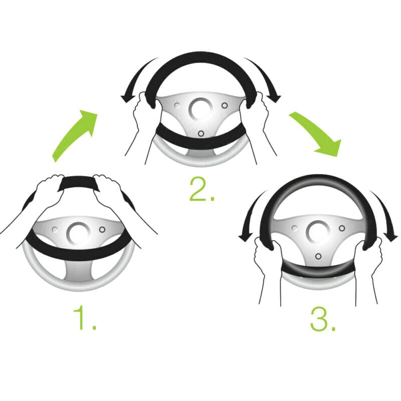 SMAXPro™ Black Leather Steering Wheel Cover: Breathable, Anti-Slip for Car steering wheel cover SMAXPro™ 