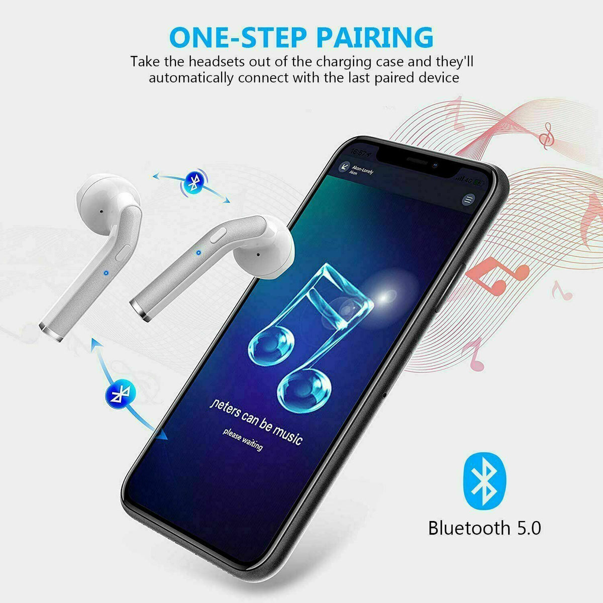 SMAXPRO™ HD Waterproof Bluetooth Earbuds: Charging Case &amp; Mic (iOS/Android Wireless Earphones) bluetooth earbuds SMAXPRO™ 