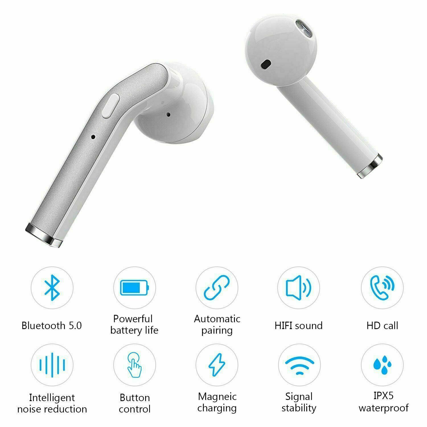 SMAXPRO™ HD Waterproof Bluetooth Earbuds: Charging Case & Mic (iOS/Android Wireless Earphones) bluetooth earbuds SMAXPRO™ 