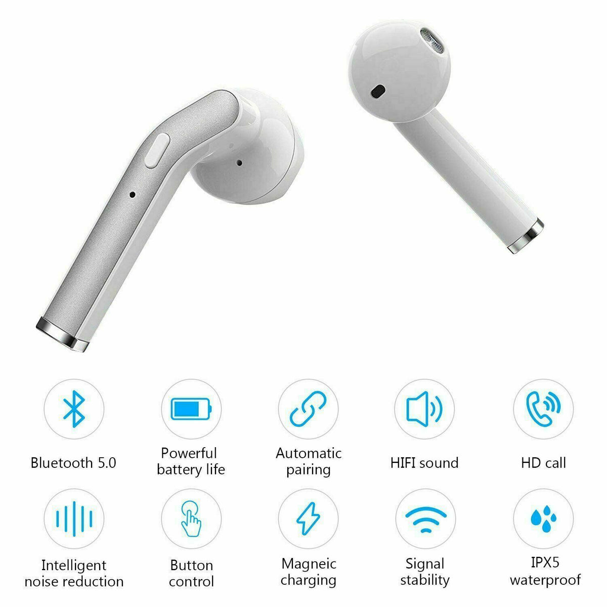 SMAXPRO™ HD Waterproof Bluetooth Earbuds: Charging Case &amp; Mic (iOS/Android Wireless Earphones) bluetooth earbuds SMAXPRO™ 