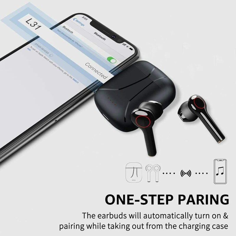 SMAXPLUS™ Waterproof HD Bluetooth Earbuds: Charging Case & Mic (iOS/Android Wireless Earphones) bluetooth earbuds SMAXPLUS™ 