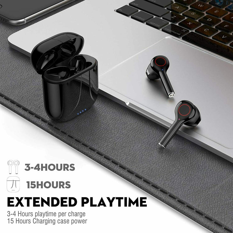 SMAXPLUS™ Waterproof HD Bluetooth Earbuds: Charging Case & Mic (iOS/Android Wireless Earphones) bluetooth earbuds SMAXPLUS™ 