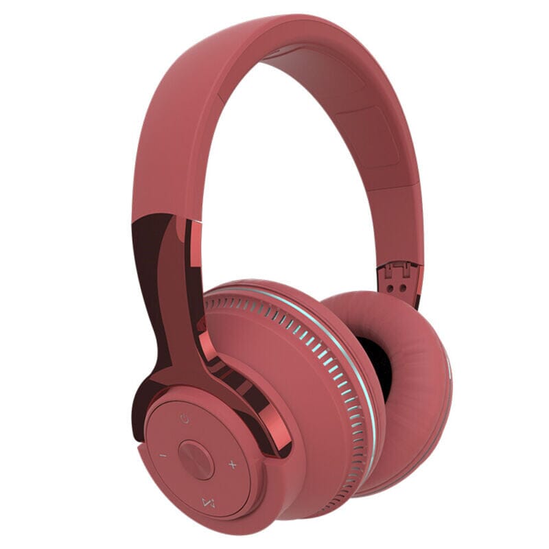 SMAXPro™ Bluetooth Headphones: LED Over Ear Headset, Stereo Bass, Noise Cancel headphones SMAXPro™ Red 