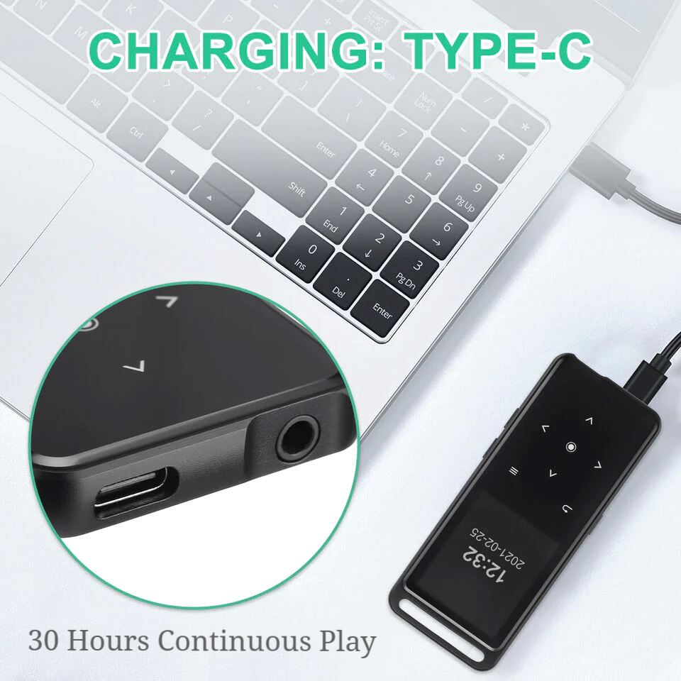 SMAXPro™ Bluetooth MP3/Video Player + Voice Recorder: 64gb, FM Radio, HiFi Sound mp3 player SMAXPro™ 