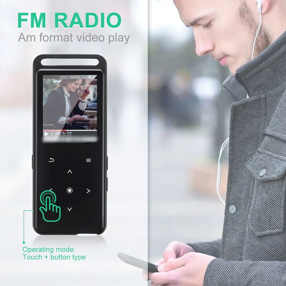 SMAXPro™ Bluetooth MP3/Video Player + Voice Recorder: 64gb, FM Radio, HiFi Sound mp3 player SMAXPro™ 