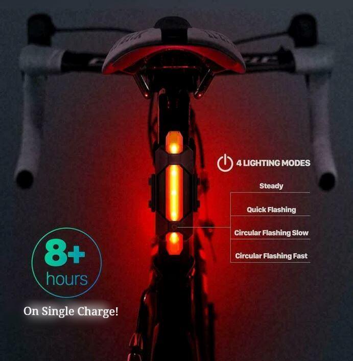 SMAXPro™ Bright LED Rechargeable Bicycle Headlight Set: Front + Rear, 12+ Long Battery bike led SMAXPro™ 