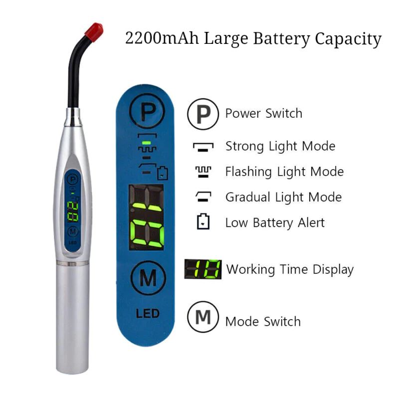 SMAXPro™ Dental LED Curing Light: 2000mw 5W Lamp, Resin Cure Tool dental curing light SMAXPro™ 