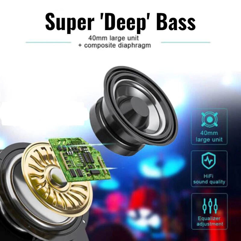 SMAXPro™ Foldable Bluetooth Headphones: Super Bass Deep Wireless/Wired Headset bluetooth headphones SMAXPro™ 