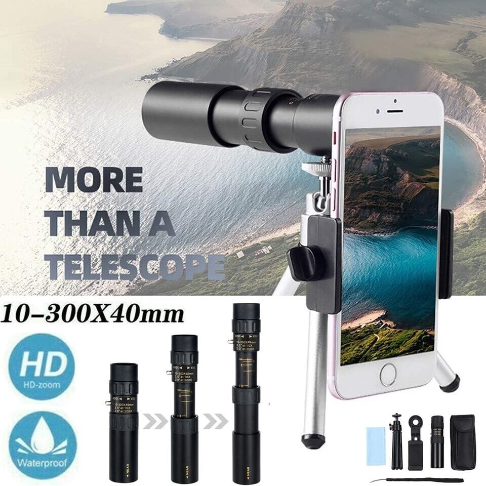 SMAXPro™ HD Mobile Telescope: 10-300X40mm Zoom, Tripod, Monocular, Military telescope SMAXPro™ 