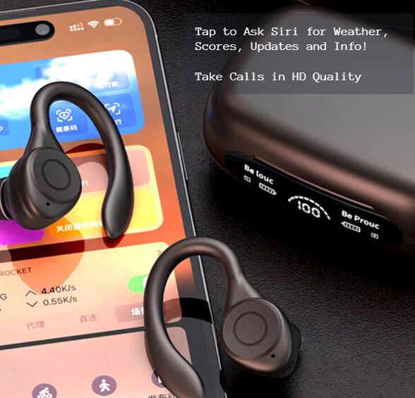 SMAXPro™ Hook Bluetooth 5.3 Earbuds: TWS Mic Headset 5.3 Ear Hooks bluetooth earbuds SMAXPro™ 