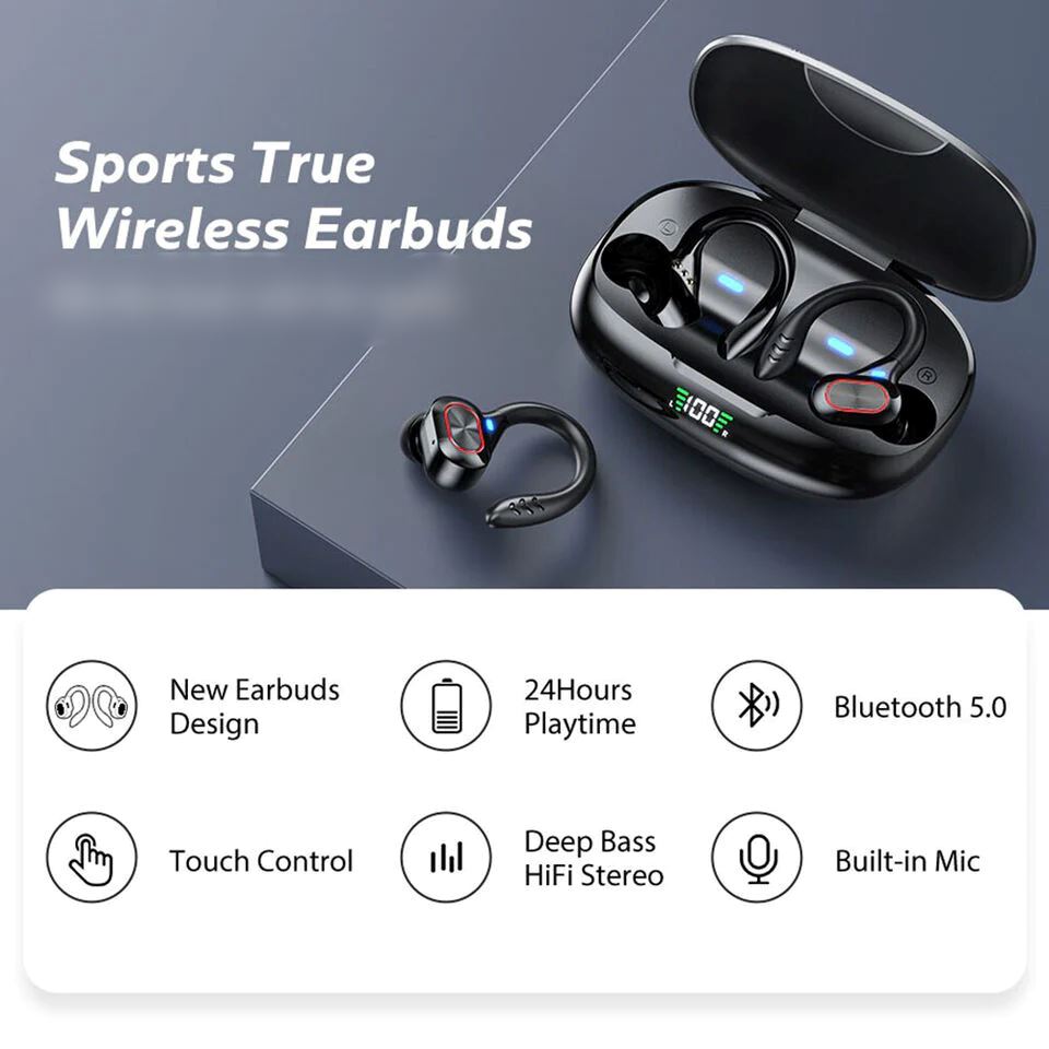 SMAXPro™ Hook Bluetooth Earbuds: HiFi, Headset w/ Mic, Sport Earphones SMAXPro™ 