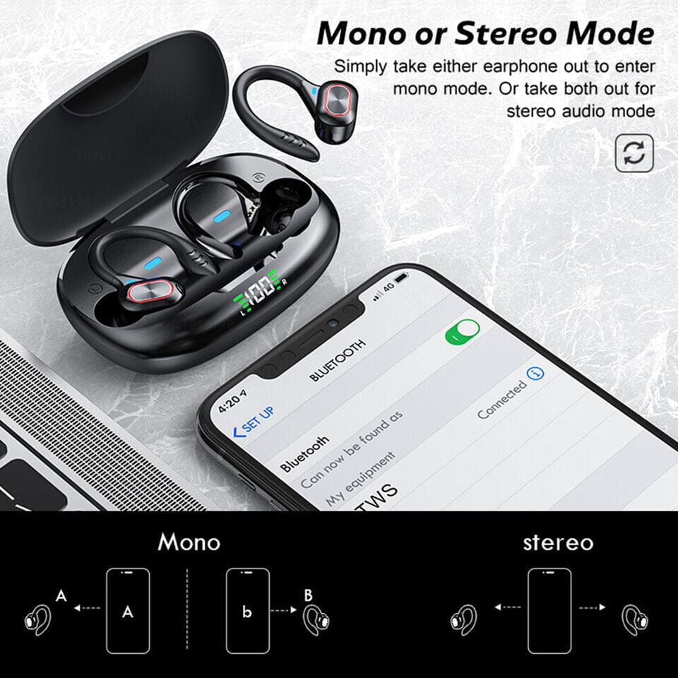 SMAXPro™ Hook Bluetooth Earbuds: HiFi, Headset w/ Mic, Sport Earphones SMAXPro™ 