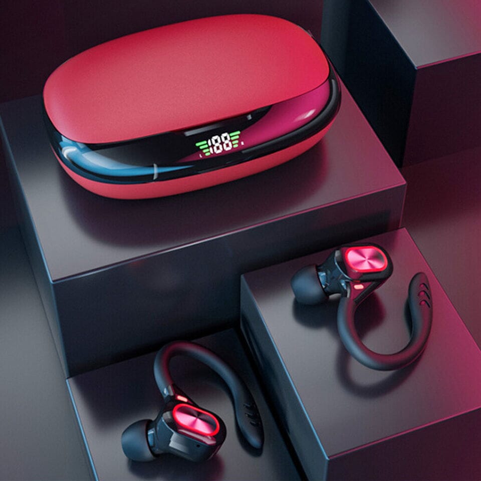 SMAXPro™ Hook Bluetooth Earbuds: HiFi, Headset w/ Mic, Sport Earphones SMAXPro™ Red 