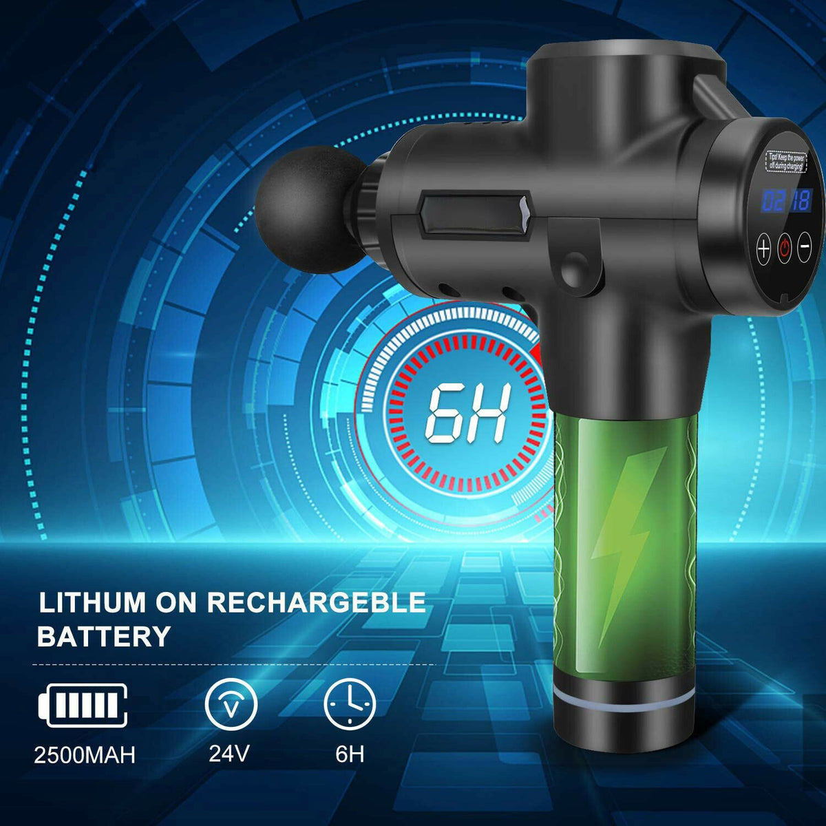 SMAXELITE™ 30 Speed Deep Tissue Massage Gun - 6 Heads - Handheld Rechargeable Percussion Massager massage gun SMAXElite™ 