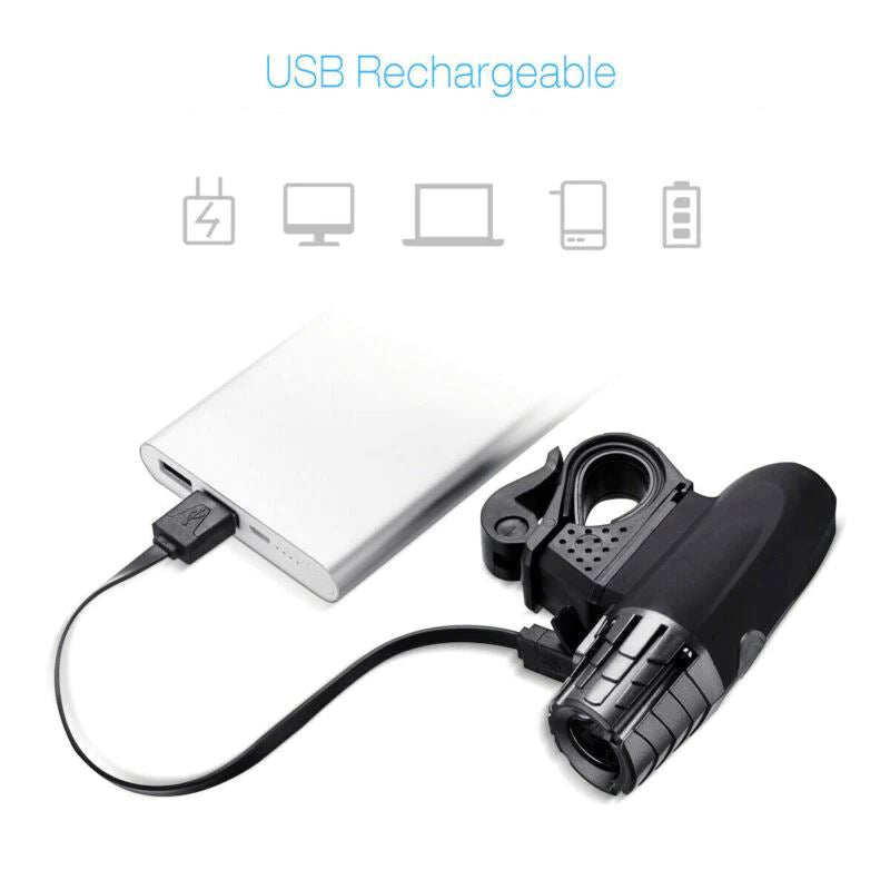 SMAXPro™ LED Rechargeable Bicycle Headlight Set: Front + Rear Bike Lamps, 8.4V, USB bike led SMAXPro™ 