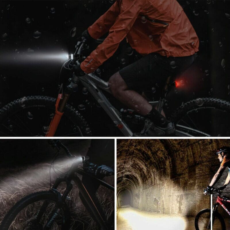 SMAXPro™ LED Rechargeable Bicycle Headlight Set: Front + Rear Bike Lamps, 8.4V, USB bike led SMAXPro™ 