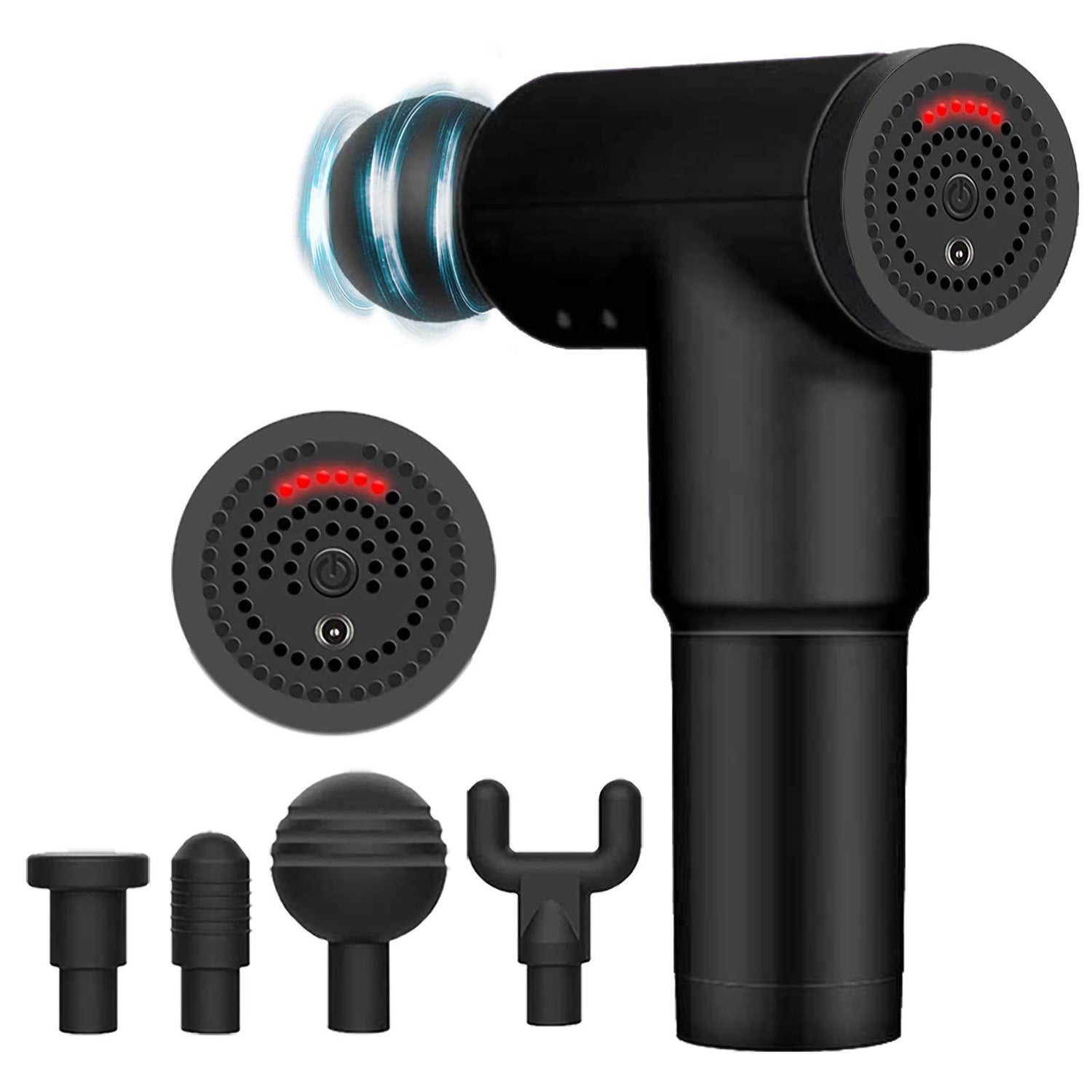 SMAXPRO™ Deep Tissue Massage Gun - Handheld Rechargeable Percussion Massager - 6 Speeds, 4 Heads massage gun SMAXPRO™ Black 