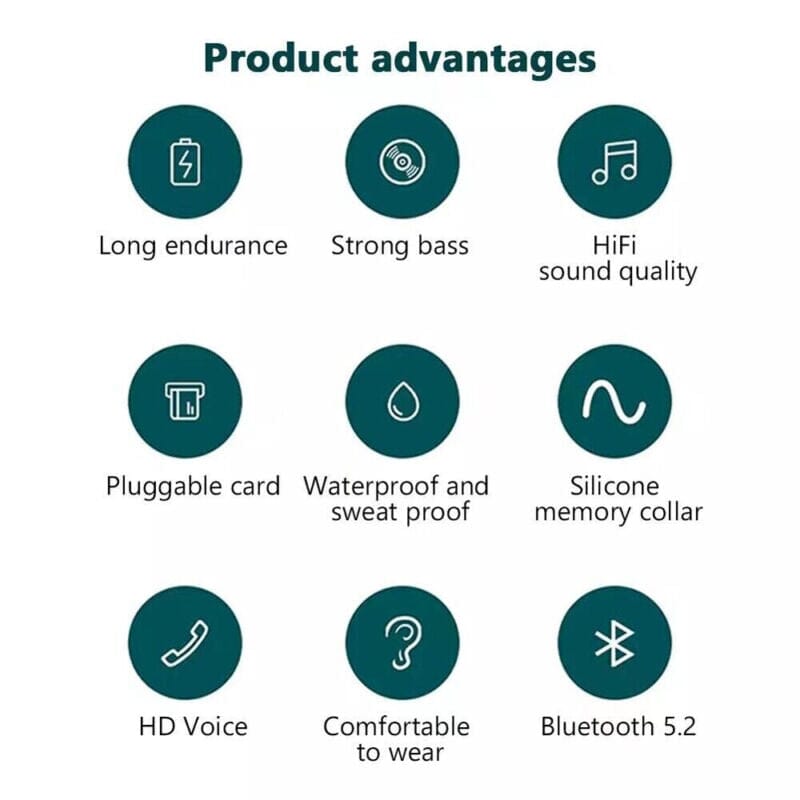 SMAXPro™ Neckband Bluetooth Earbuds: Mic Headset Wireless Earphones bluetooth earbuds SMAXPro™ 