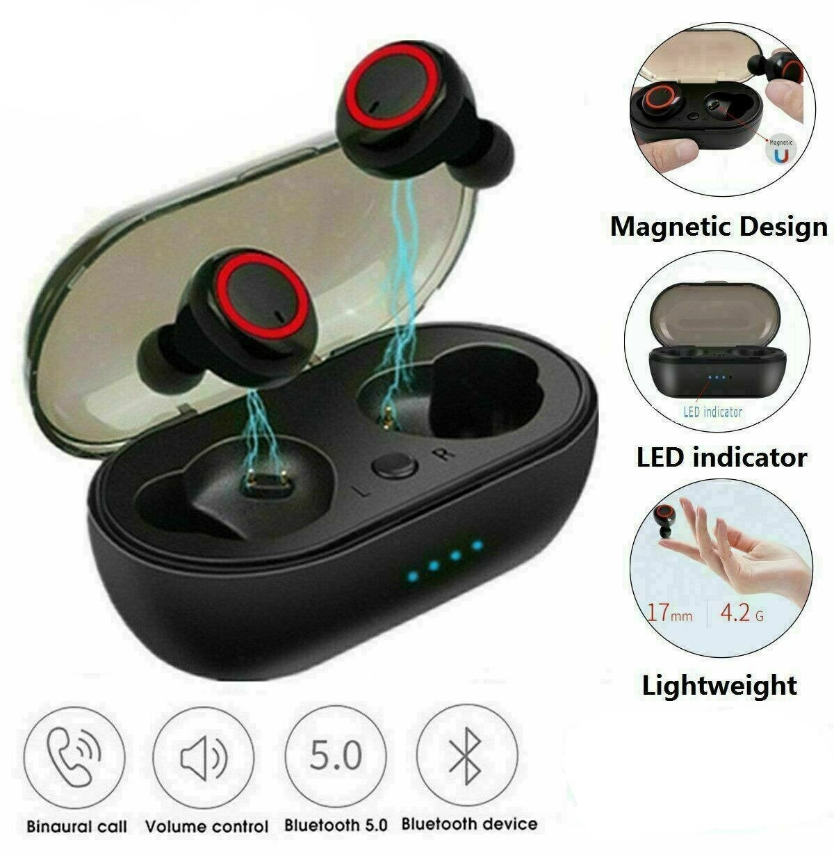 SMAXPLUS™ HD Waterproof Bluetooth Earbuds: Charging Case & Mic (iOS/Android Wireless Earphones) bluetooth earbuds SMAXPLUS™ 