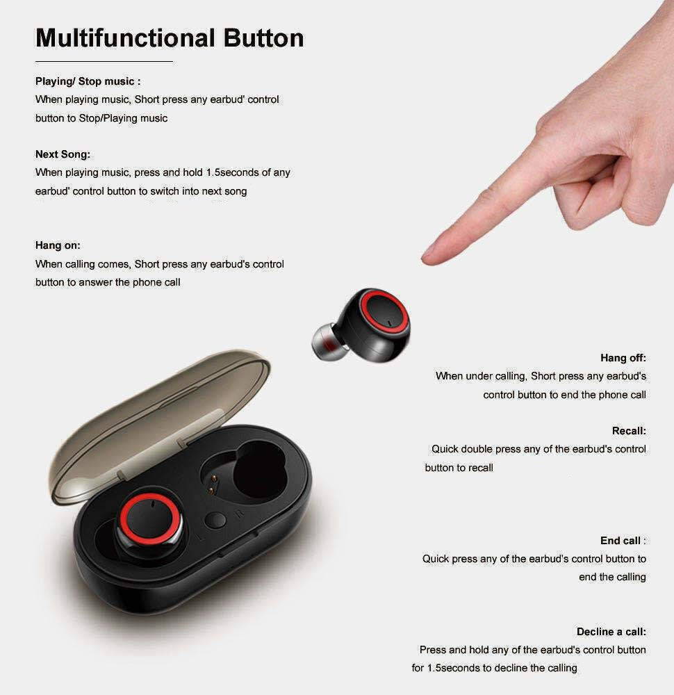 SMAXPLUS™ HD Waterproof Bluetooth Earbuds: Charging Case & Mic (iOS/Android Wireless Earphones) bluetooth earbuds SMAXPLUS™ 