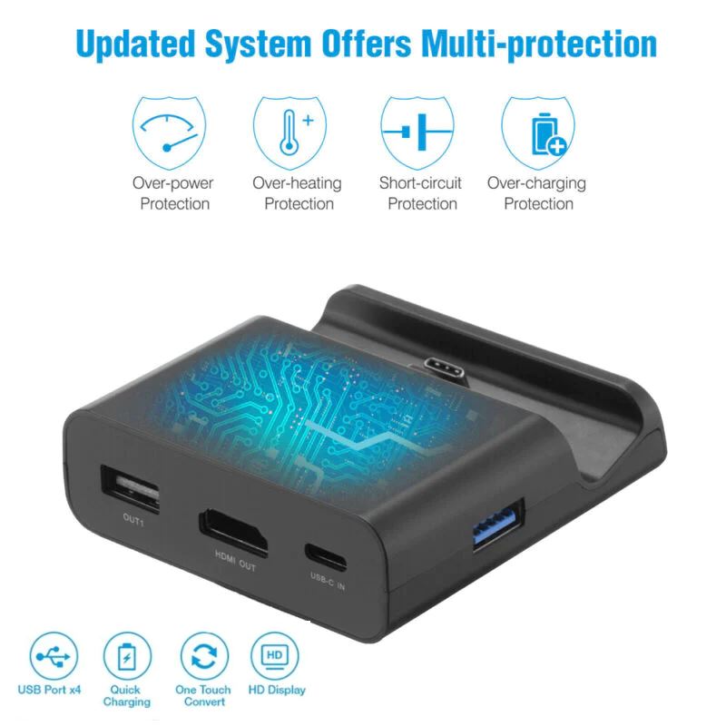 SMAXPro™ Nintendo Switch HDMI Docking Station: Charging Stand 4K TV docking station SMAXPro™ 