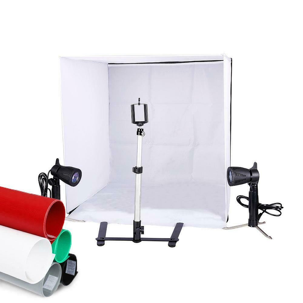 SMAXPRO™ Mini 24&quot; Halogen Photo Studio Box Cube: Foldable Light Room Tent Kit w/ 5 Backdrops photo studio kit SMAXPRO™ 