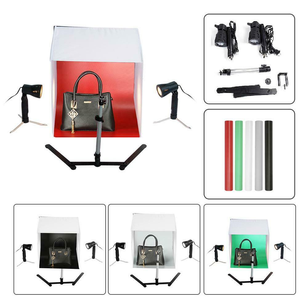SMAXPRO™ Mini 24&quot; Halogen Photo Studio Box Cube: Foldable Light Room Tent Kit w/ 5 Backdrops photo studio kit SMAXPRO™ 
