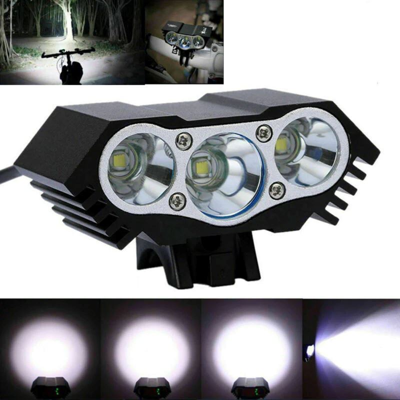 SMAXPro™ Powerful 3x LED Bicycle Headlight: Rechargeable, 4 Modes, USB bike led SMAXPro™ 