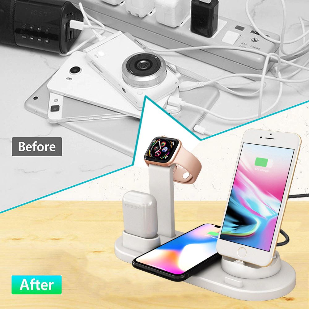 SMAXPro™ QI 4-in-1 FAST Wireless Charging Station: iWatch/Samsung/iPhone/Airpods Dock Stand Wireless Charging Station SMAXPro™ 