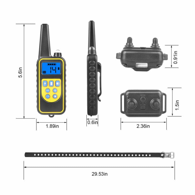SMAXPro™ Remote Dog Shock Training Collar: 2700ft, Rechargeable, Waterproof LCD dog training collar SMAXPro™ 