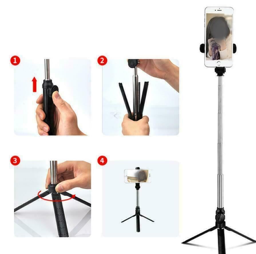 SMAXPro™ 30" Selfie Stick Tripod w/ Bluetooth Remote: Extendable Mini Stand iPhone/Android Selfie Stick Tripod SMAXPro™ 