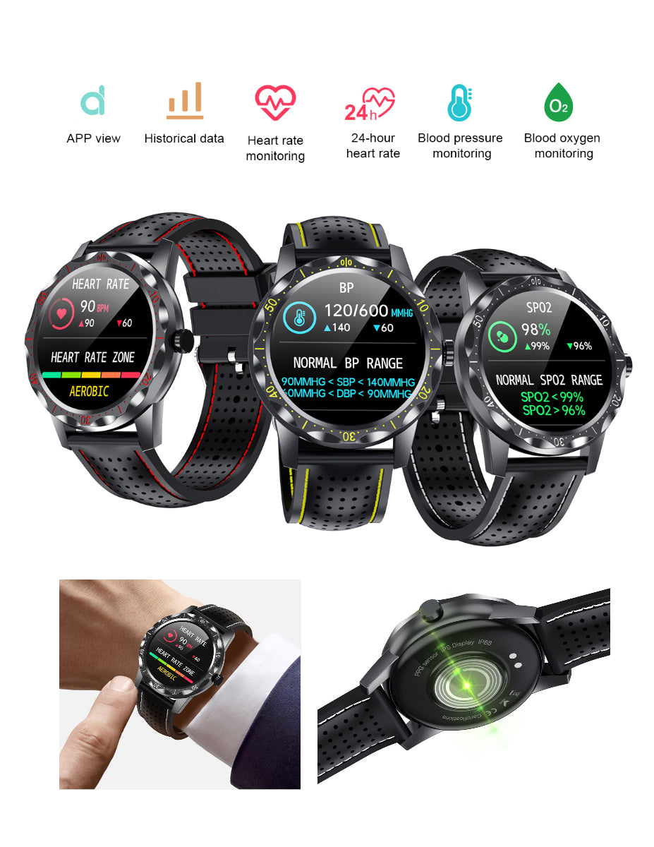 SMAXPro Sky™ Men&#39;s Smartwatch - Bluetooth 5.0, Fitness Tracker, Blood/Heart Monitor, Phone Sync smartwatch SMAXPro™ 