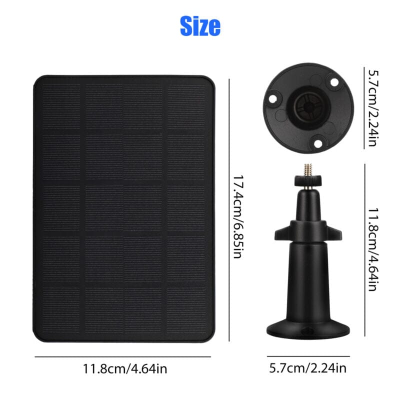 SMAXPro™ Solar Panel for Security Camera: USB Outdoor Cam, 3W 5V Battery Charger SMAXPro™ 