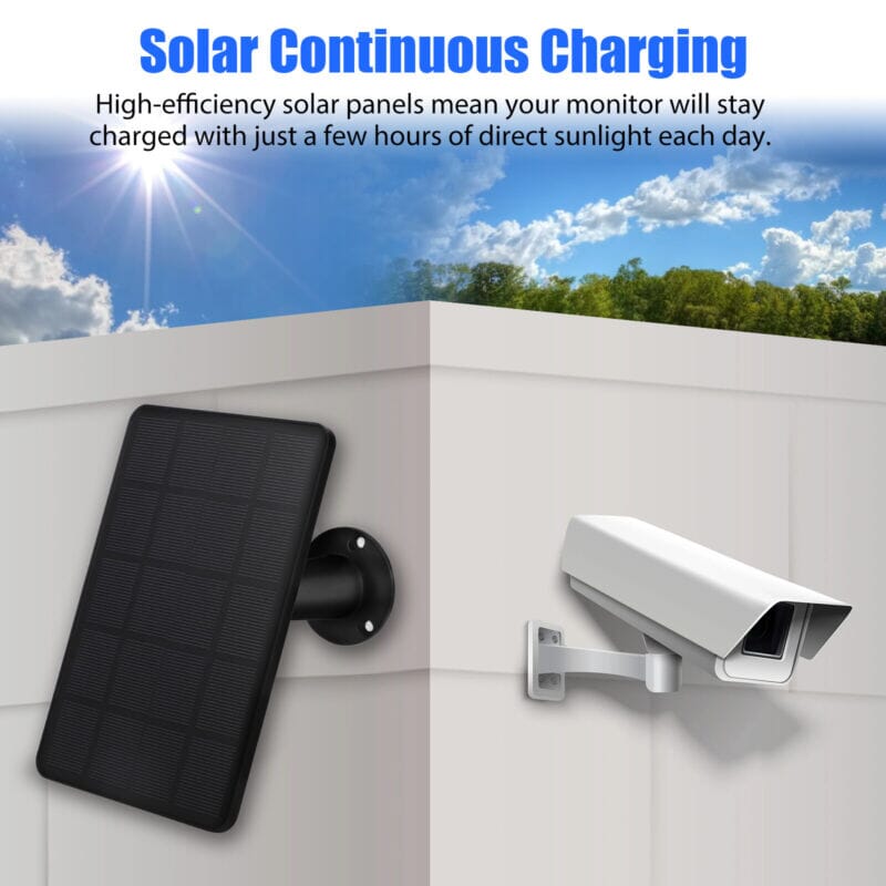 SMAXPro™ Solar Panel for Security Camera: USB Outdoor Cam, 3W 5V Battery Charger SMAXPro™ 